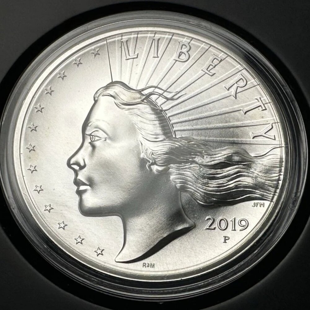 2019 American Liberty High Relief 2.5 oz Silver Medal new In orig. box